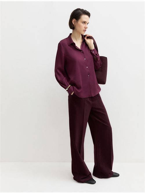 Camicia in raso martellato crinckle